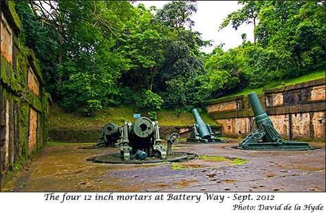 The four mortars at Battery Way