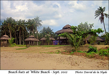 beach huts at White Beach