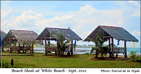 Beach sheds at White Beach Resort