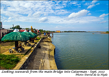 Looking seaward from the main bridge into Catarman