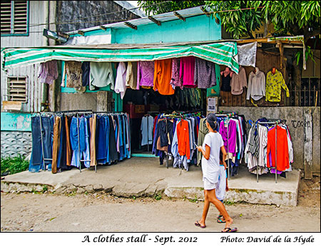A clothes stall
