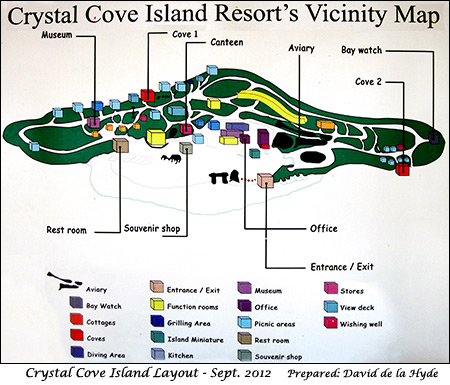 Crystal Cove Island layout diagram