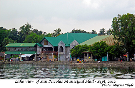 Lake view of San Nicolas Municipal Hall