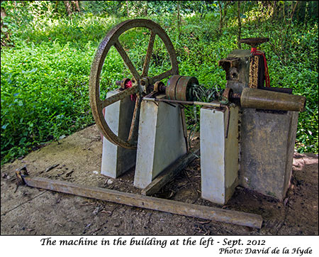 Machine in the building at the left
