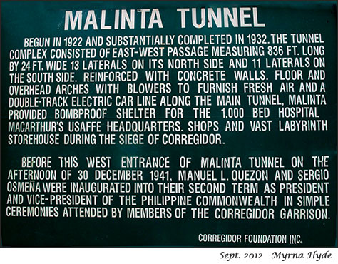 Details of Malinta Tunnel