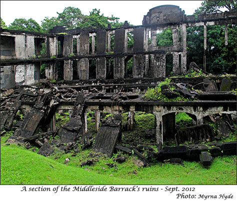 A section of the Middleside Baarrack's ruins