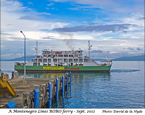 A Montenegro Lines RORO ferry at Matabang Port