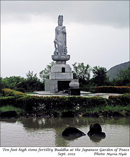 Ten foot high stone fertility Buddha