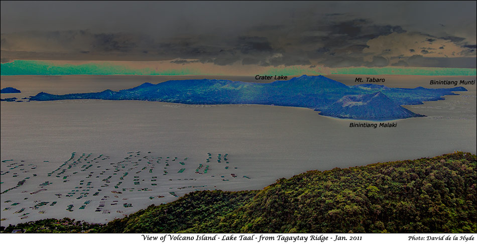 View from Tagaytay Ridge of Taal Volcano Island