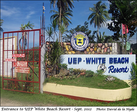 Entrance to UEP White Beach Resort