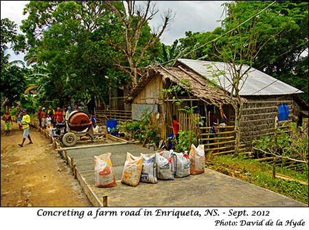 Concreting a rural road in Enriqueta Northern Samar