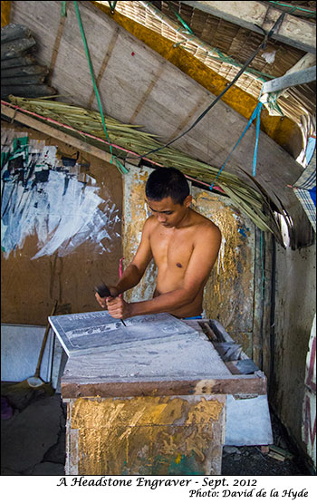 A Headstone Engraver