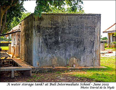 Water storage tank? at Buli Intermediate school
