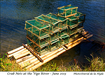 Crab nets in the Vigo River