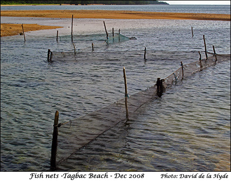 Fish nets at Tagbac beach