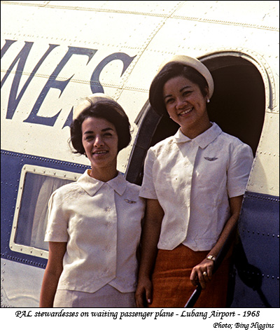 PAL Stewardesses at Lubang Airport - 1968