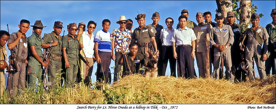 Search party for Lt. Hiroo Onoda at a hilltop in Tilik - October 1972