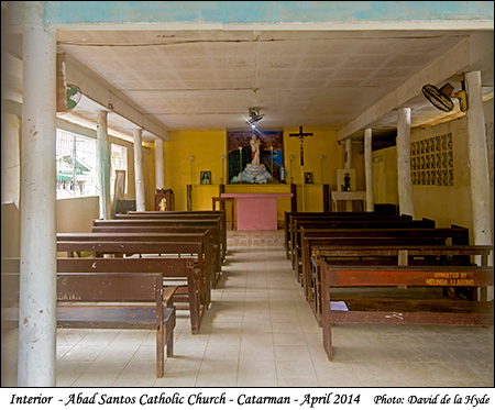Interior view of the Abad Santos Church - Catarman