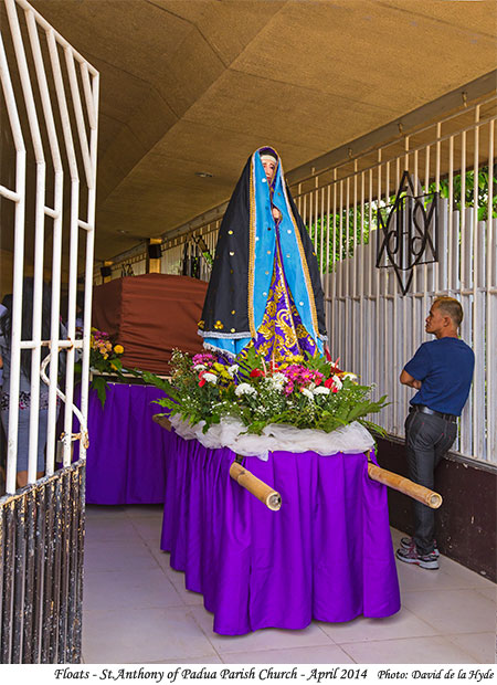Float of the Virgin Mary at the St.Anthony of Padua Parish Church,Mondragon