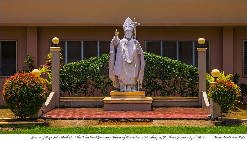Statue of Pope John Paul at the John Paul Seminary, Mondragon, Northern Samar
