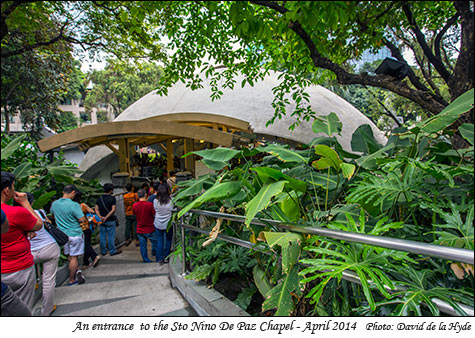 A side entrance to the Sto Nino De Paz Chapel, Greenbelt,Manila