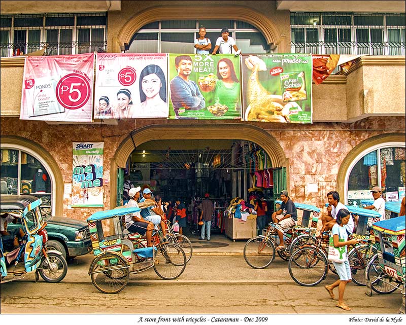 Store front with tricycles - Catarman