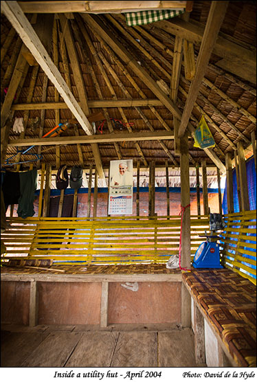 Inside a general utility hut