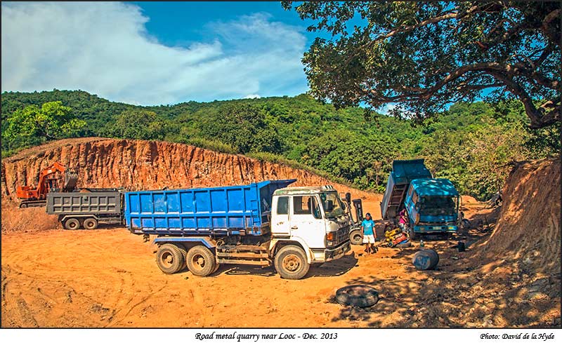 Road metal quarry near Looc