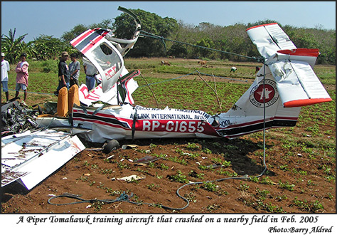 Piper Tomahawk training aircraft that crashed near Lord Headforts farm in Tangal in 2005