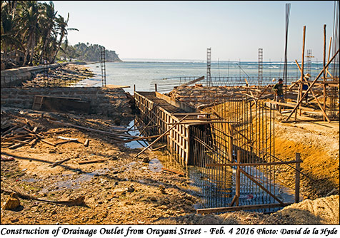 Construction of drainage outlet from Orayani Street