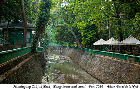 Hinulugang Taktak Park - pumphouse and canal