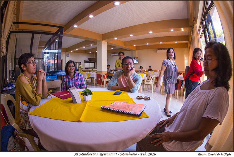 A group at Mindorenos Restaurant and Hotel