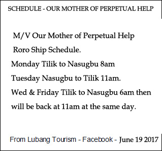 Our Mother of Perpetual Help - Schedule