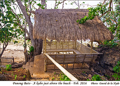 Punong Bato - a kubo above the beach