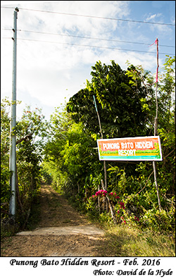 Punong Bato Hidden Resort Sign