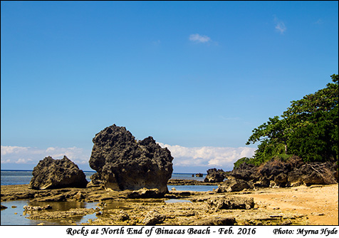 Rocks at Northern End of Binacas Beach