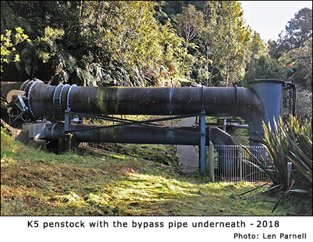 K5 with diversion pipe under the penstock
