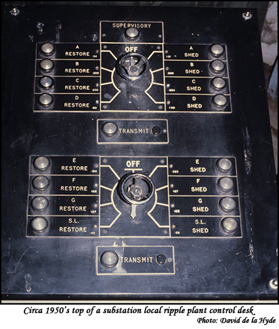1950's substation ripple control desk top