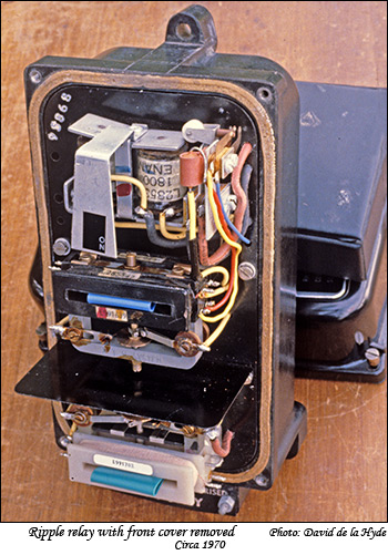 Ripple relay with front cover removed