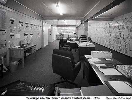 Tauranga Electric Power Board Control Room 1986