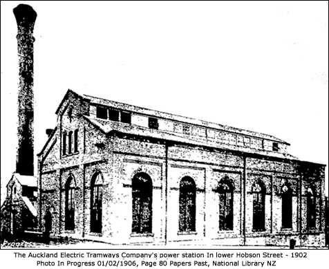 Auckland Electric Tramway Company's Power House 1902