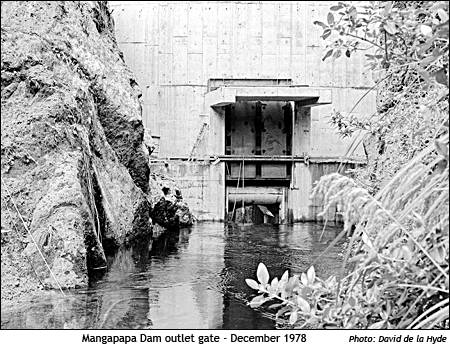 Mangapapa Dam drainage gate gate.