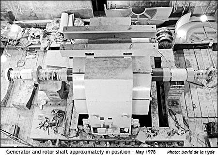 Generator stator and rotor shaft  - May 1978 Mangapapa
