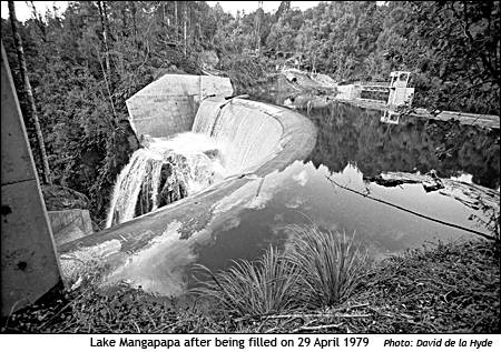 Lake Magapapa after being filled on 29 April 1979