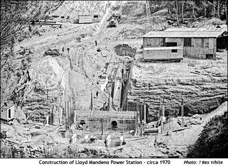 Foundations of Lloyd Mandeno Power Station circa 1970