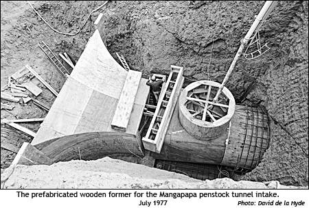 Mangapapa penstock intake July 1977