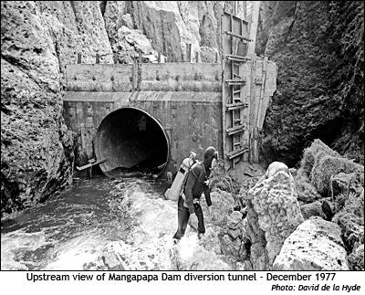 Mangapapa Dam diversion tunnel - December 1977