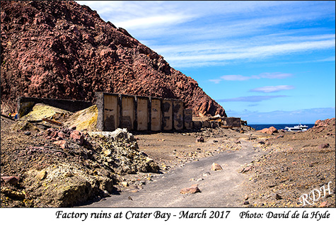 Factory ruins at Crater Bay - White Island