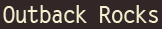 Outback Rocks