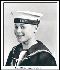 David Hyde as a Sea Cadet